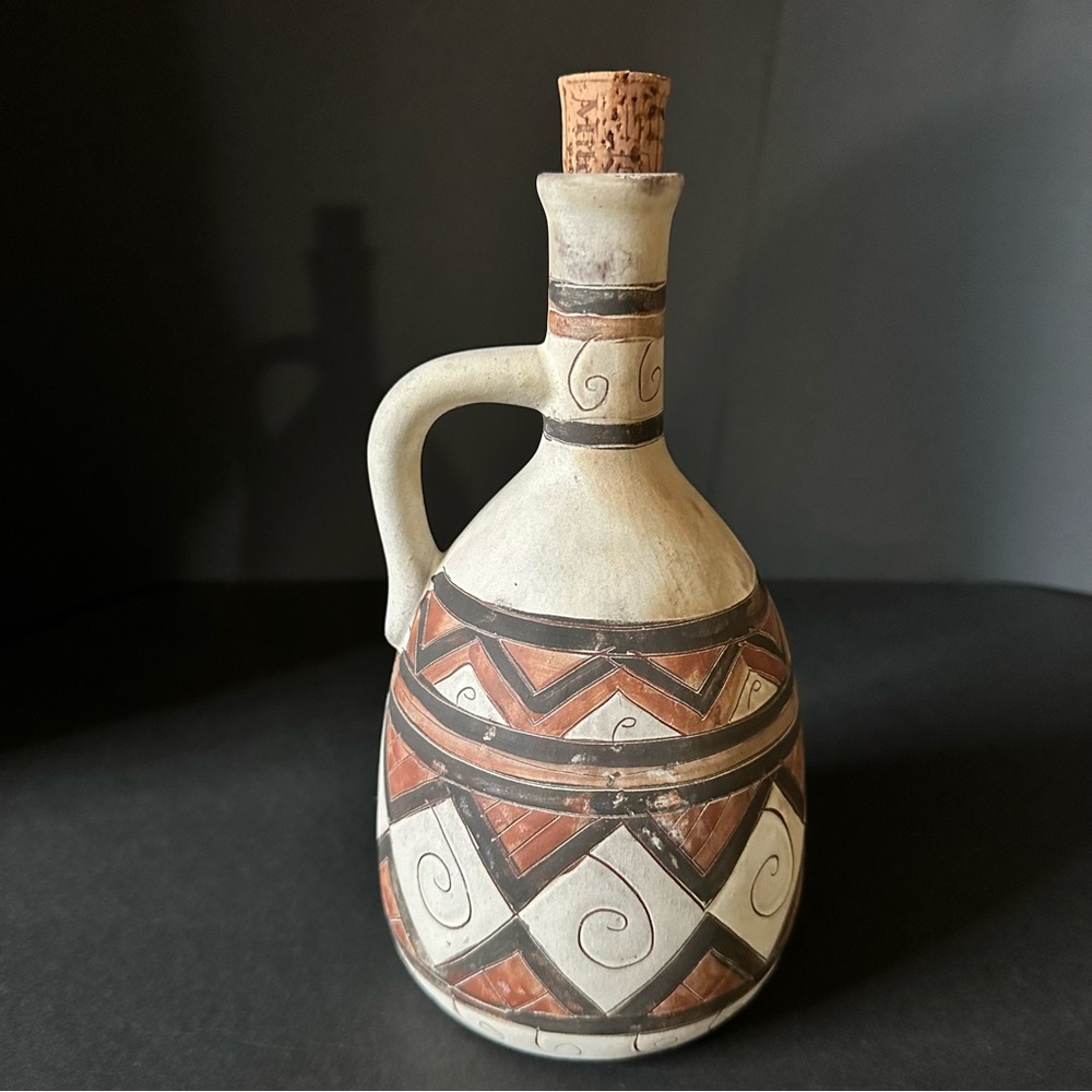 Vintage Italian red wine pottery/clay vessel